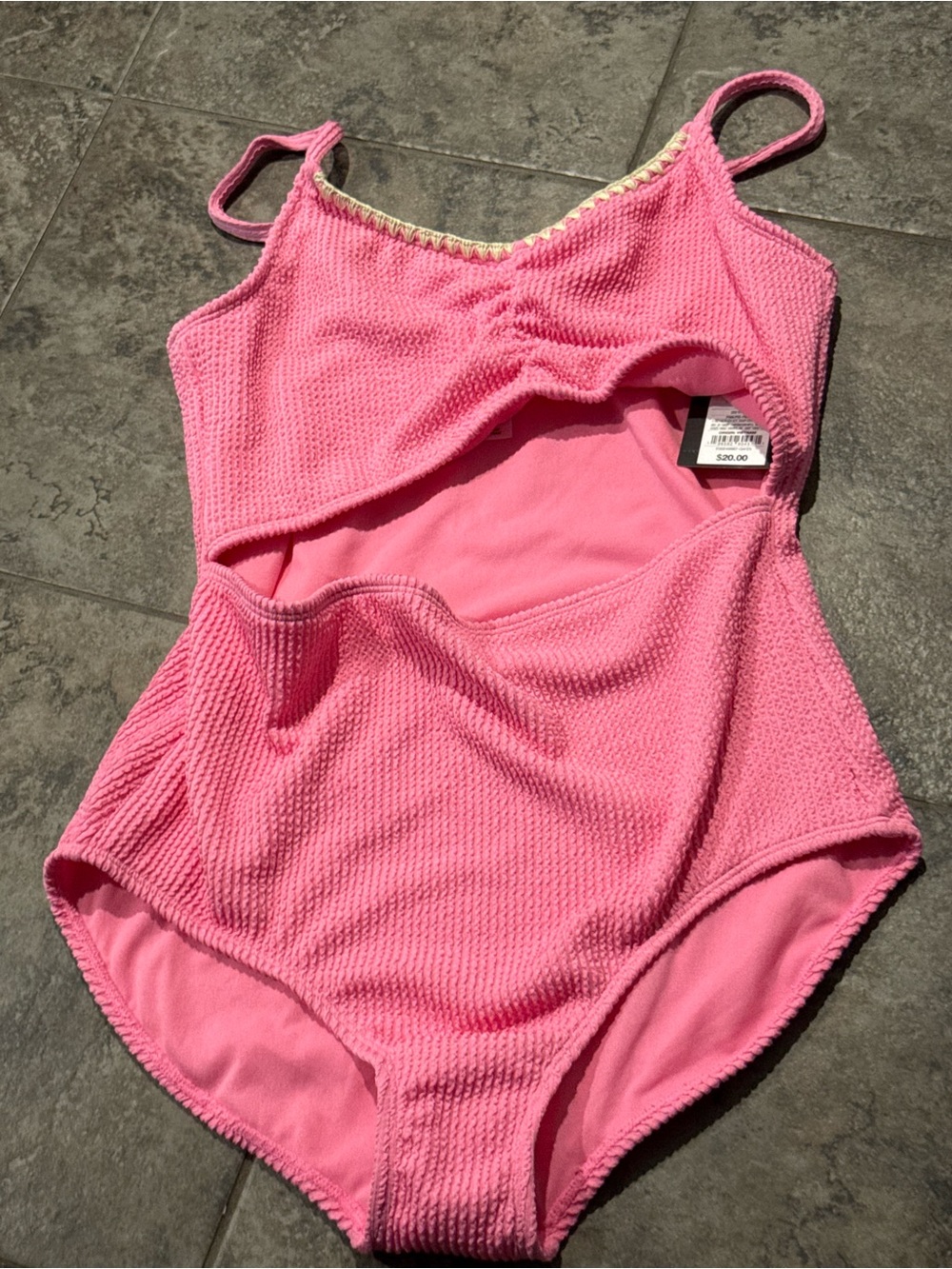 Pink and yellow girls Swimsuit - XL Plus